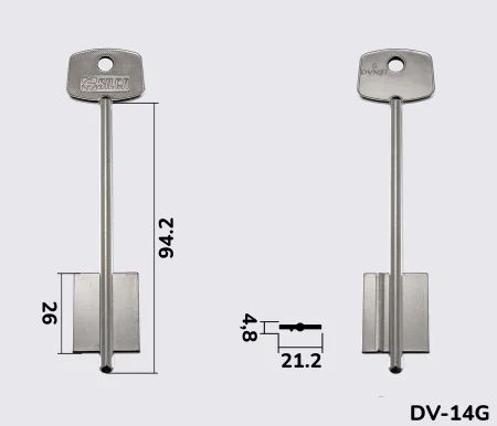 5DVN27 Silca (ELP-4) заготовка ключа бородкова