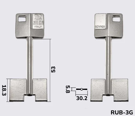 5DVN24 Silca (RUB-3) заготовка ключа бородкова