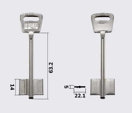 5BDA7 Silca (САМ-3) заготовка ключа бородкова