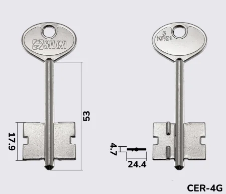 5KRB1 Silca (Керберос-3) заготовка ключа бородкова