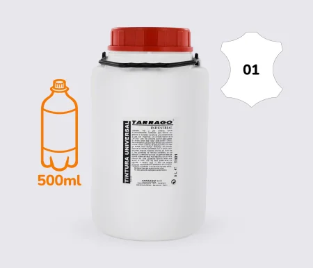 Краска белая для гладкой кожи и текстиля Tarrago Self Shine Color Dye, 500 мл, TII01(001)