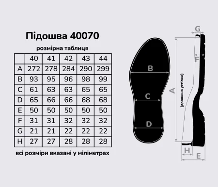 Підошва для взуття JB 40070 TR кол. бежевий