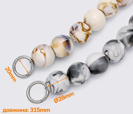 Ручка акриловая "шарики" 320mm (3512)