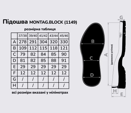 MONTAG.BLOCK (1149), цв. чёрный (AА) подошва Vibram