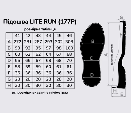 LITE RUN (177Р), цв. чёрный (DH) подошва Vibram