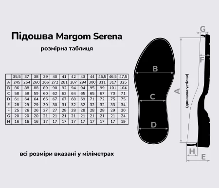 Margom Serena біла Підошва для взуття