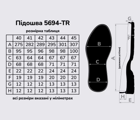 Подошва для обуви 5694-TR