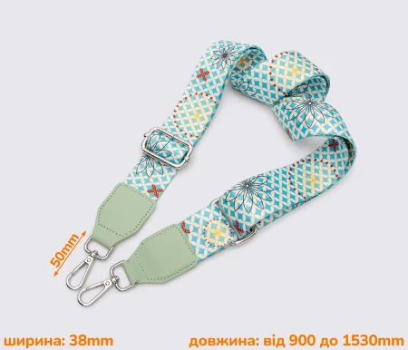 Плечовий ремінь з орнаментом для сумки 38мм кол.№1 (SR-0143)