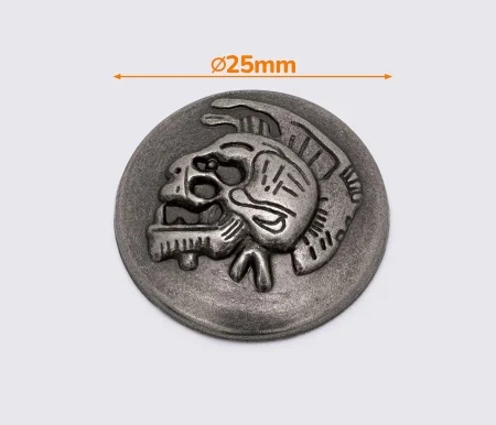 Кончо 25мм кол.старе срібло (К-042)