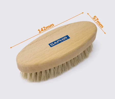 Щетка для обуви Saphir Polisher Brush, овальная, со светлой щетиной (2640021)