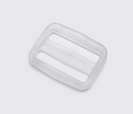 Пряжка перетяжка 38 мм двухщелевая пластиковая прозрачная РП/2-(B)38220