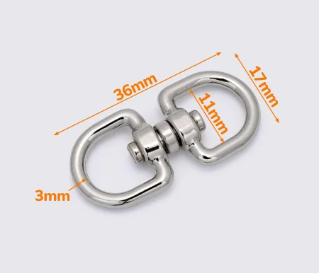 Вертлюг металлический 10мм цв.никель (YK-H6089)