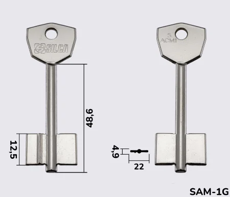 5ACM1 Silca (САМ-2) заготовка ключа бородкова