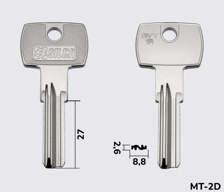 GVY1R Silca заготовка лункового ключа