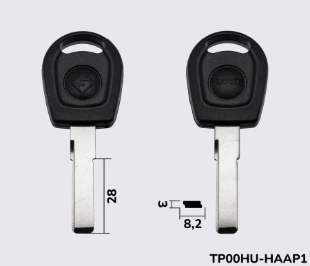 HU66TE Silca заготовка автомобільного ключа під чіп