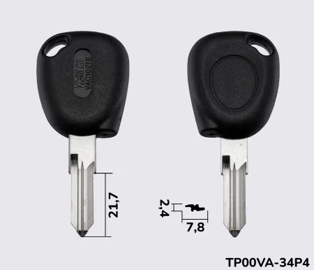 VAC102TE Silca заготовка автомобільного ключа під чіп