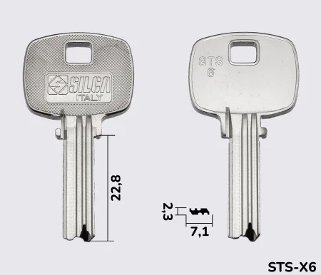 STS6 Silca заготовка лункового ключа
