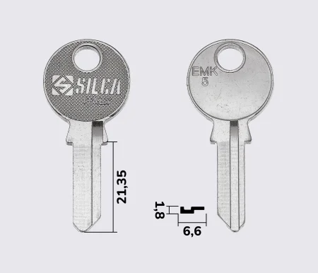 EMK5 Silca заготовка ключа англійський профіль