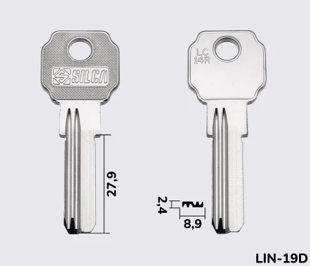 LC14R Silca заготовка ключа англійський профіль