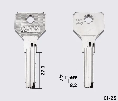 CS146 Silca заготовка лункового ключа