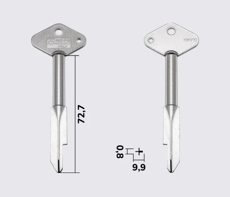 XKV10 Silca заготовка ключа крестообразная