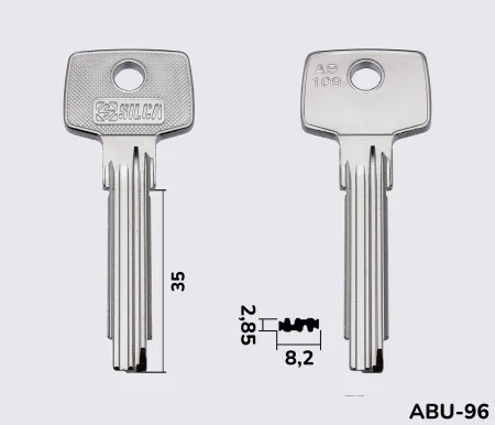 AB109 Silca заготовка лункового ключа
