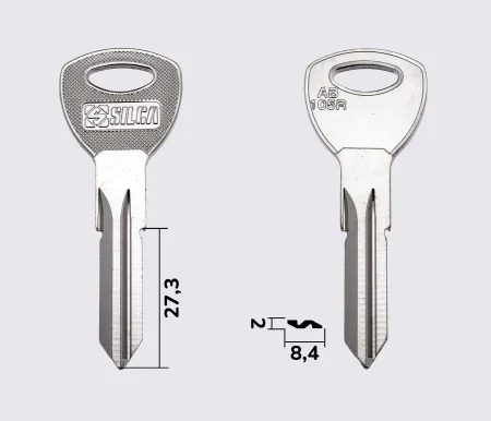 AB105R Silca заготовка ключа англійський профіль