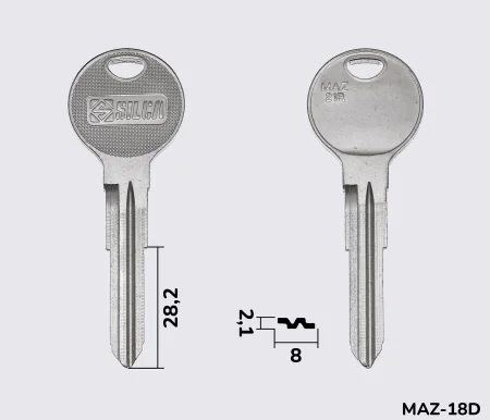 MAZ21R Silca заготовка автомобільного ключа