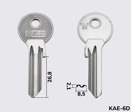 KLE5X Silca заготовка ключа англійський профіль