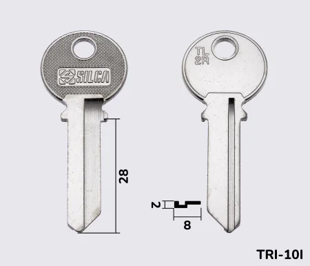 TL2R Silca заготовка ключа англійський профіль