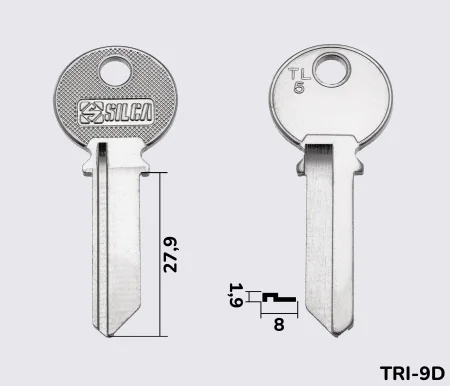 TL5 Silca заготовка ключа англійський профіль