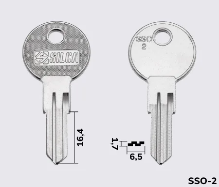 SSO2 Silca заготовка ключа англійський профіль