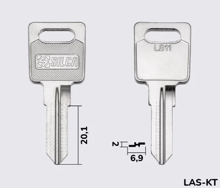 LS11 Silca заготовка ключа англійський профіль