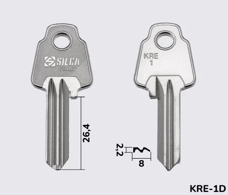 KRE1 Silca заготовка ключа англійський профіль