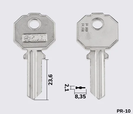 PF2S Silca заготовка ключа англійський профіль