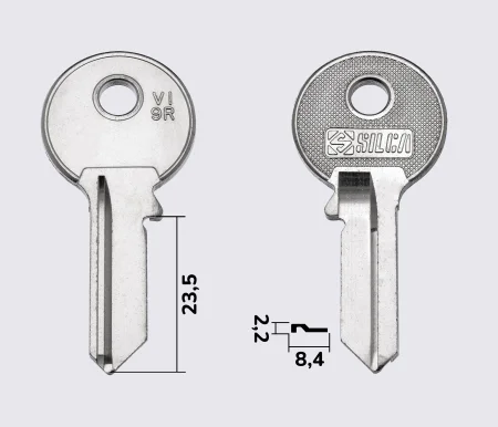 VI13 Silca заготовка ключа англійський профіль