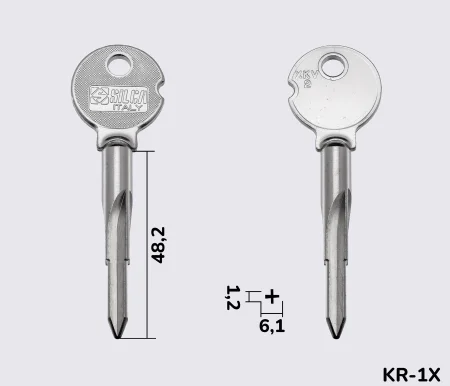XKV2 Silca заготовка ключа крестообразная