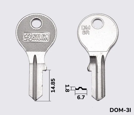 DM6R заготовка ключа англійський профіль