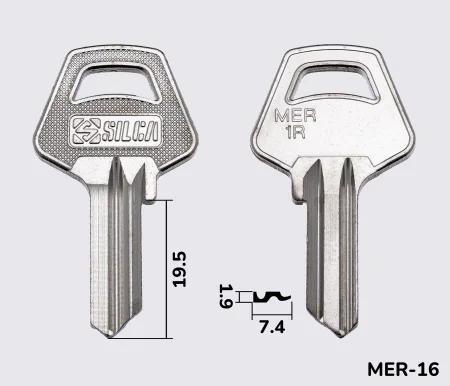 MER1R заготовка ключа английский профиль