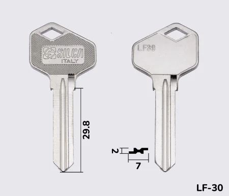 LF39 Silca заготовка ключа англійський профіль