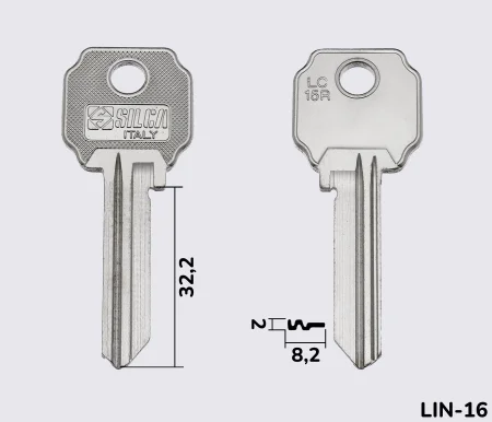 LC15R заготовка ключа англійський профіль