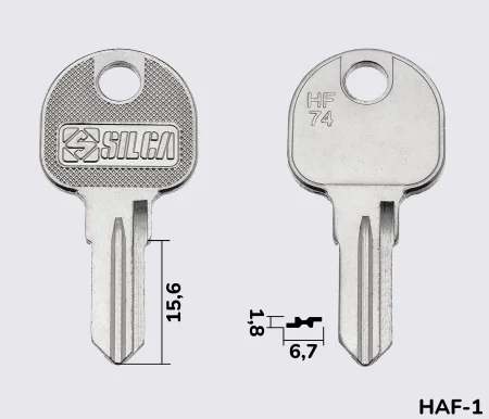 HF74 заготовка ключа английский профиль