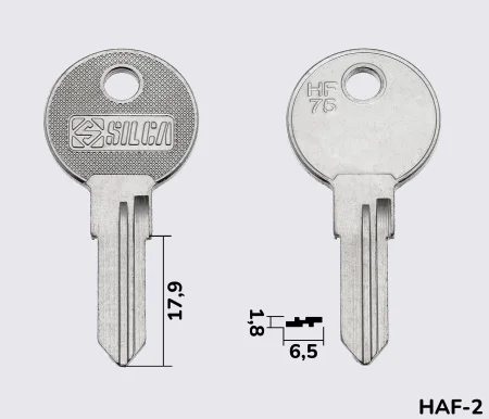 HF75 заготовка ключа английский профиль