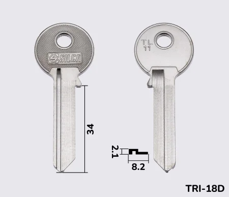 TL11 Silca заготовка ключа англійський профіль