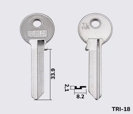 TL11R Silca заготовка ключа англійський профіль