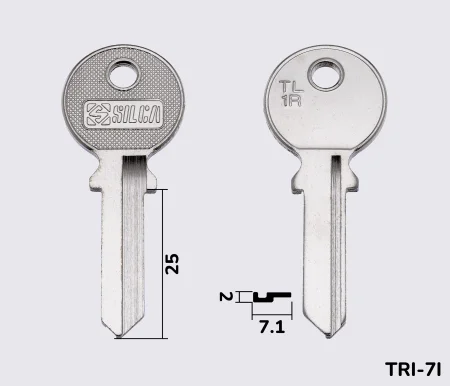 TL1R Silca заготовка ключа англійський профіль