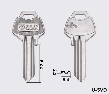 UL050D Silca заготовка ключа англійський профіль