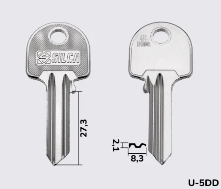 UL050L Silca заготовка ключа английский профиль