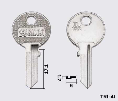 TL10R Silca заготовка ключа англійський профіль