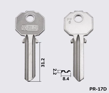 PF6 Silca заготовка ключа англійський профіль